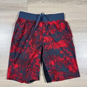 Lululemon T.H.E Short Performance Red Tropical All Over Print SZ XS Drawstring